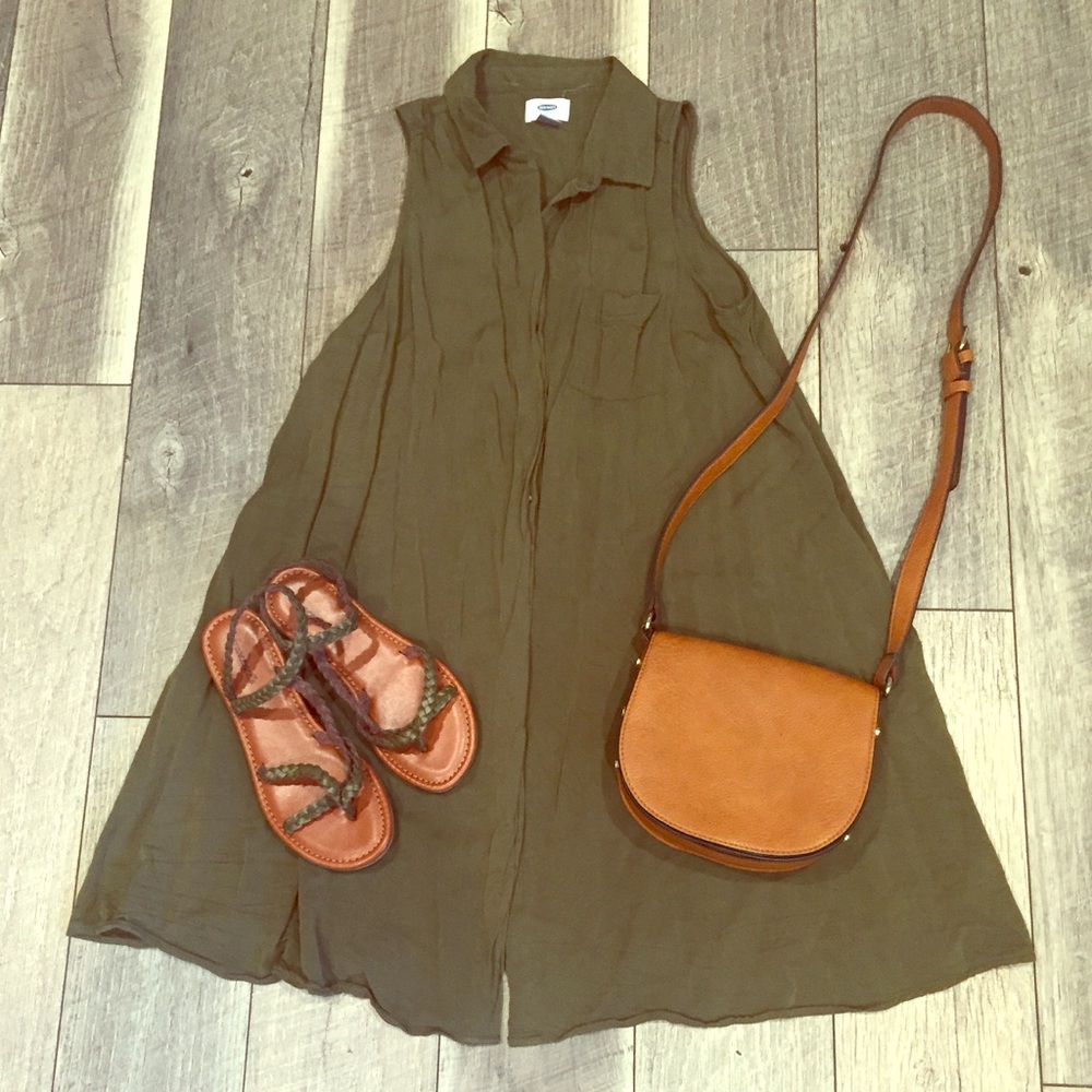 Old Navy utility green dress small